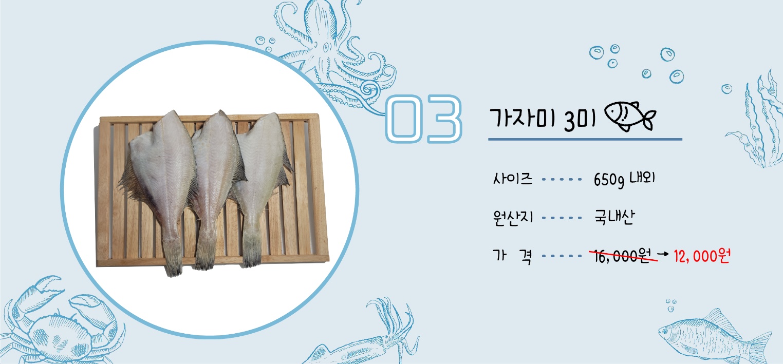 반건조 생선 골라담기